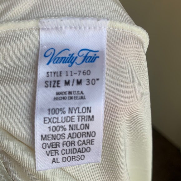 Vanity Fair Cream Beige Ling Half Slip Sz.M Undergarment - Picture 5 of 5